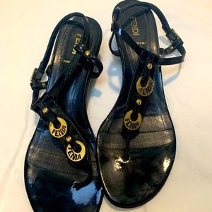 Black Fendi sandals size 9.5